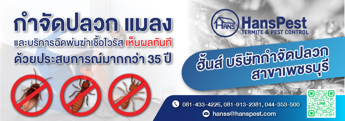 ฮั้นส์ กำจัดปลวก สาขาเพชรบุรี
